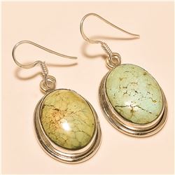 Tibetan Turquoise Earring Solid Sterling Silver