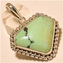 Turquoise Pendant Solid Sterling Silver