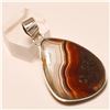 Image 1 : Crazy Lace Agate Pendant Solid Sterling Silver
