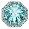 Image 1 : NATURAL 35.50CT AQUAMARINE / 1.40CT PARAIBA TOURMALINE GIA 18K Ring