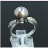 Image 3 : 14K W/G DIAMOND RING WITH PEARL/4.9 GRAMS/ROUND DIAMOND 0.06 CT/SOUTH SEA PEARL 10.4Mm