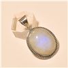 Image 1 : Moonstone Pendant Solid Sterling Silver