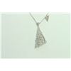 Image 2 : 14K WHITE GOLD PENDANT WITH CHAIN 3.82G/Diamond 0.55Ct