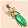 Image 1 : Malachite/Pearl Pendant Solid Sterling Silver