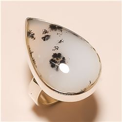 Dendrite Opal RING Solid Sterling Silver