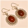 Image 1 : Carnelian Earring Solid Sterling Silver