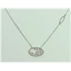 Image 1 : 14K WHITE GOLD PENDANT WITH CHAIN 2.48G/Diamond 0.16Ct