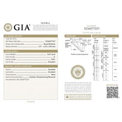 GIA/Round/G/VVS1/0.27Ct