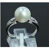 Image 1 : 18K W/G PEARL RING/2.30 GRAMS/PEARL 9.30 MM