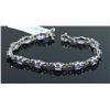Image 1 : 14K WHITE GOLD AMETHYST BRACELET/8.20 GRAMS/AMETHYST 5.10CT
