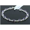 Image 2 : 14K WHITE GOLD AMETHYST BRACELET/8.20 GRAMS/AMETHYST 5.10CT