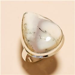 Dendrite Opal RING Solid Sterling Silver