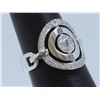 Image 2 : 14K WHITE GOLD RING :7.4G/Diamond:0.41Ct
