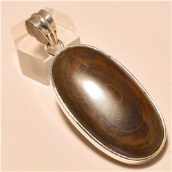 Copper Obsidian Pendant Solid Sterling Silver