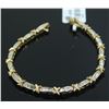 Image 2 : 14K YELLOW DIAMOND BRACELET /11.3 GRAM /DIAMOND 2.44 CT
