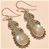 Image 1 : Moonstone Earring Solid Sterling Silver