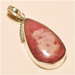 Rhodonite Pendant Solid Sterling Silver