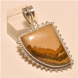 Picture Jasper Pendant Solid Sterling Silver
