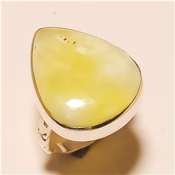 Prehnite RING Solid Sterling Silver