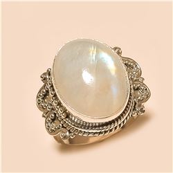 Moonstone RING Solid Sterling Silver