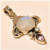 Image 1 : Moon Stone/Pearl Pendant Solid Sterling Silver