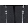 Image 2 : 14K WHITE GOLD DIAMOND EARRING:4.47 GRAMS/DIAMOND:1.37CT