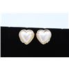 Image 1 : 14K Y/G MABE PEARL AND DIAMOND EARRING/5.1 GRAMS/DIAMOND 0.02CT/PEARL 17.00MM APPROX