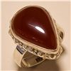 Image 1 : Red Onyx RING Solid Sterling Silver