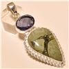 Image 1 : Ocean Jasper/Iolite Pendant Solid Sterling Silver