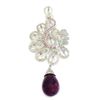 Image 1 : Earring And Pendant Set Gold Weight 5.85Gram And Silver Weight 48.56 Gram Diamond 4.88Ct Color Stone