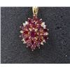Image 2 : 14K Yellow Gold Ruby Pendant:7.2Gdiamond:0.3Ctruby:7.17Ct