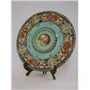 Image 1 : A CIRCULAR FAIENCE PLAQUE, late 19th Century, transfer printed and over-painted Renaissance decor...