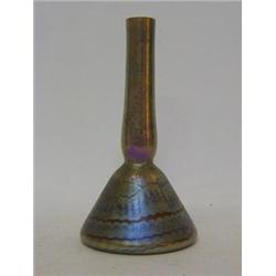 ATTRIBUTED TO LOETZ, early 20th Century , long neck, conical base, iridescent lustre, (no maker's...