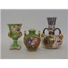 Image 1 : A CROWN DERBY TWIN HANDLED VASE, late 19th Century, Imari design with birds on branches, a floral...