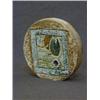 Image 1 : A TROIKA POTTERY CIRCULAR VASE, geometric textured design, script mark, diameter 12cm  30-40...