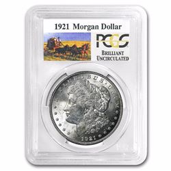 RARE 1921 Stage Coach Morgan Dollar BU PCGS