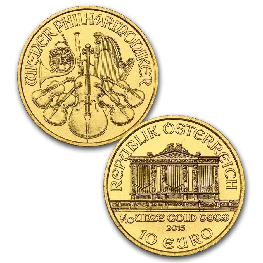 2015 5-Coin 1/10 oz Gold Sample Set. 1/10 Oz Pure Gold Coins from 5 ...