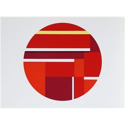 Ilya Bolotowsky, Red Tondo, Silkscreen