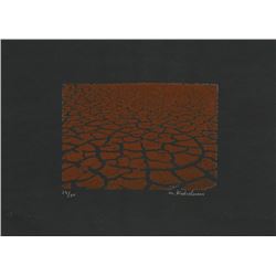 Menashe Kadishman, Brown Cracks, Silkscreen