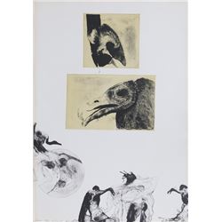 Murray Zimiles, Vulture from 10/10 Printmakers Portfolio, Lithograph