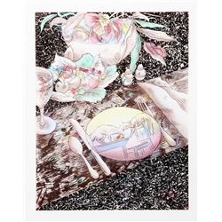 Susan Hall, The Dinner, Aquatint Etching