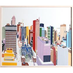 Mori Shizume, New York Skyline 5-6, Silkscreen