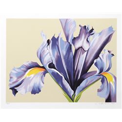 Lowell Blair Nesbitt, Iris on Beige, Serigraph
