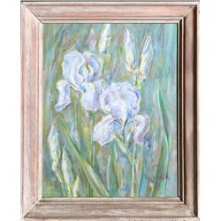 Charles Blaze Vukovich, Irises, Oil Painting