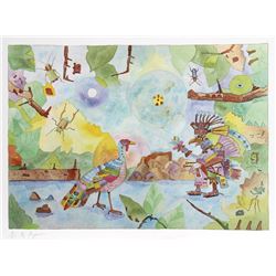 Aymon de Roussy de Sales, American Turkey and Egyptian God, Serigraph
