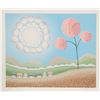 Image 1 : Ivan Rabuzin, Tall Pink Flower and Sun, Serigraph