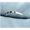 Image 2 : Blue Sapphire and Diamond Ring in Platinum over Sterling Silver