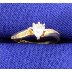 1/4 Carat Pear Shape Diamond Ring