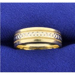 Engraved 14k 6mm Wedding Band