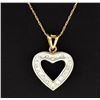 10K Diamond Heart Pendant